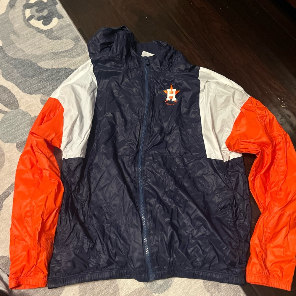 Houston Astros Navy and Orange Windbreaker